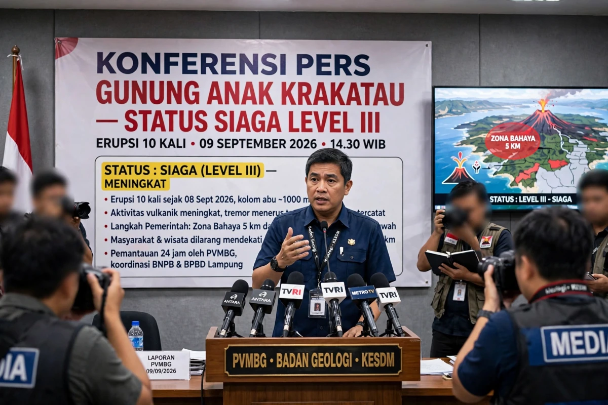 Kenaikan Status Siaga Level III untuk Gunung Anak Krakatau