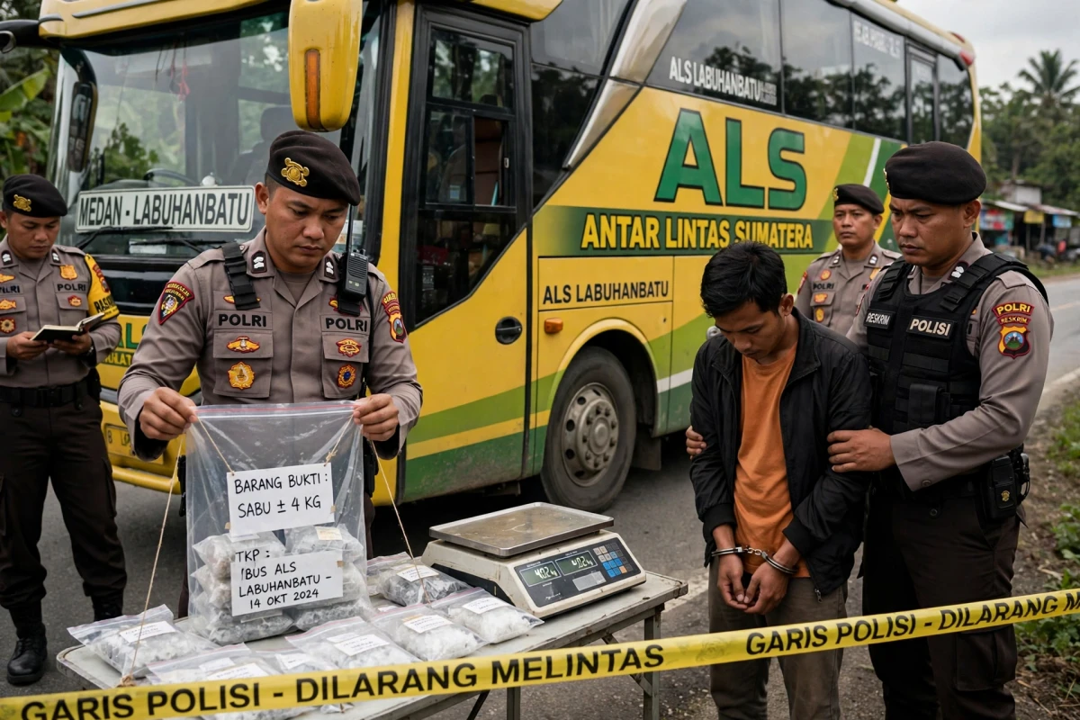 Penangkapan Kurir Sabu: Polisi Ungkap Jaringan Narkoba di Labuhanbatu