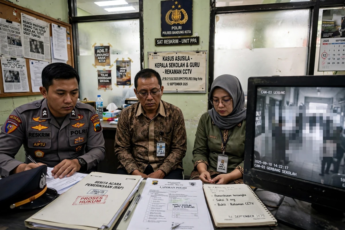 Kepala Sekolah dan Guru Terekam CCTV Dalam Kasus Asusila