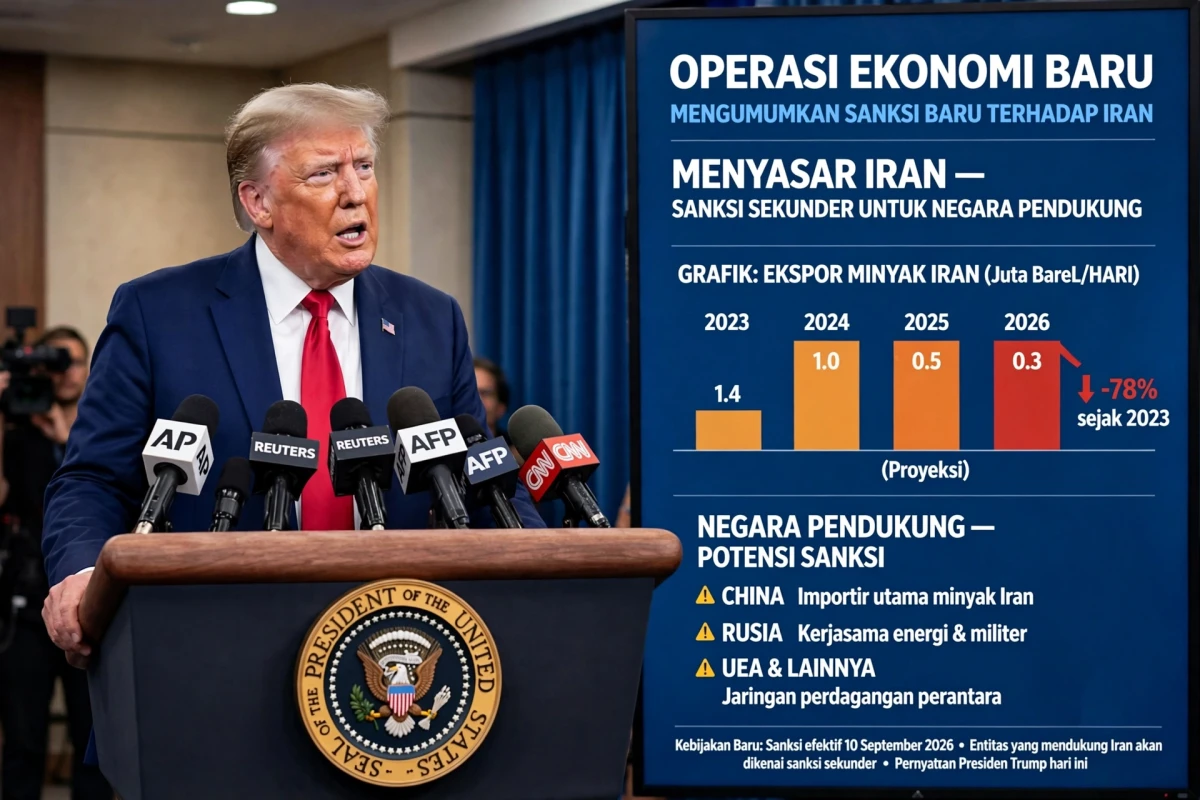 Trump Umumkan Operasi Ekonomi Terhadap Iran: Sanksi untuk Negara Pendukung