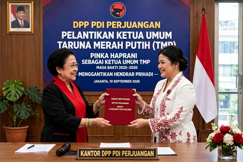 Megawati Lantik Pinka Haprani Sebagai Ketum TMP Baru
