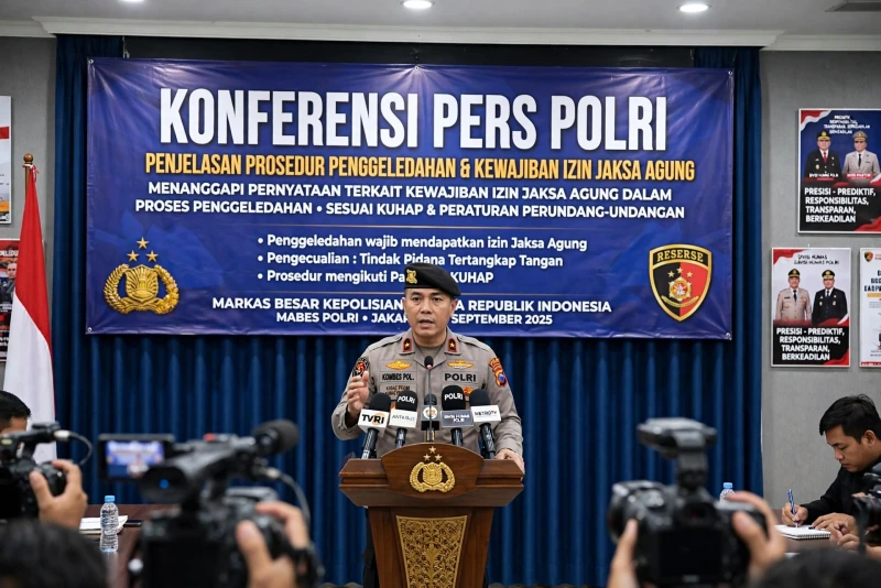 Polri Bantah Kewajiban Izin Jaksa Agung Dalam Penggeledahan
