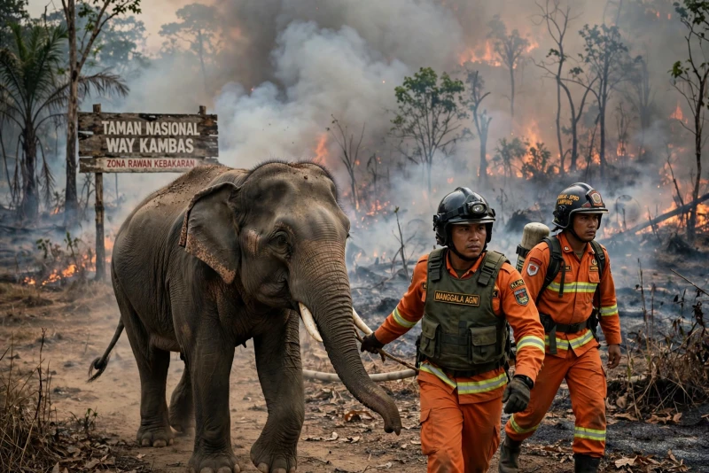 Kebakaran Hutan Way Kambas: Ancaman Bagi Ekosistem dan Masyarakat Sekitar