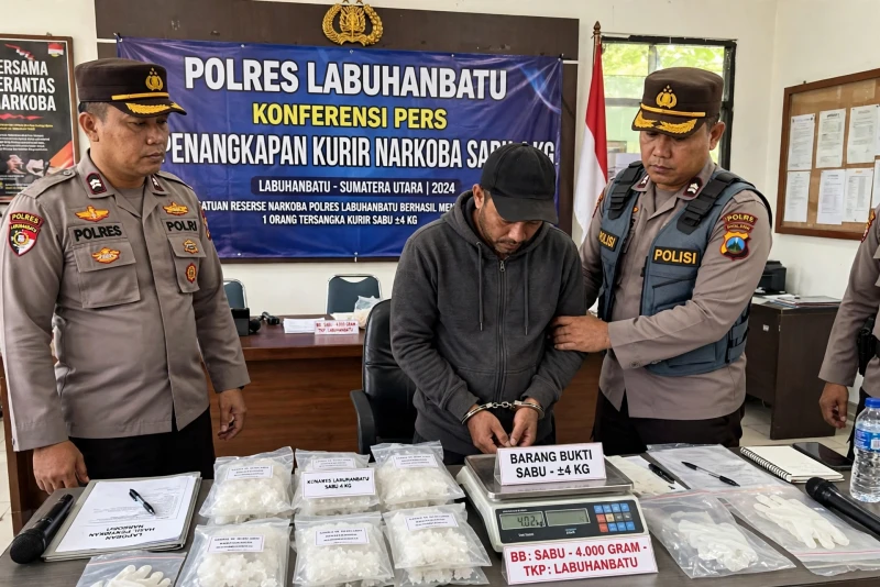 Polisi Tangkap Kurir Sabu: Operasi Besar di Labuhanbatu