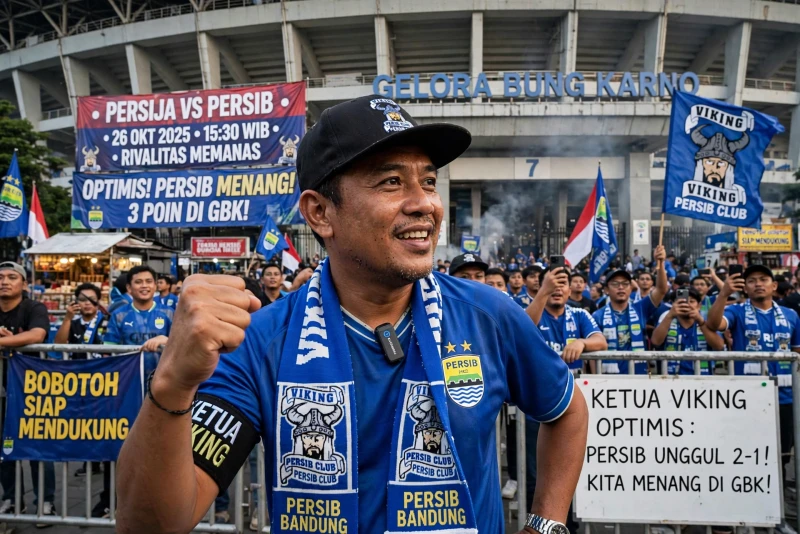 Ketua Viking Optimis Persib Akan Unggul atas Persija di GBK
