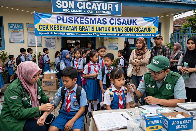 Cek Kesehatan Gratis di Puskesmas Cisauk: Masyarakat Antusias