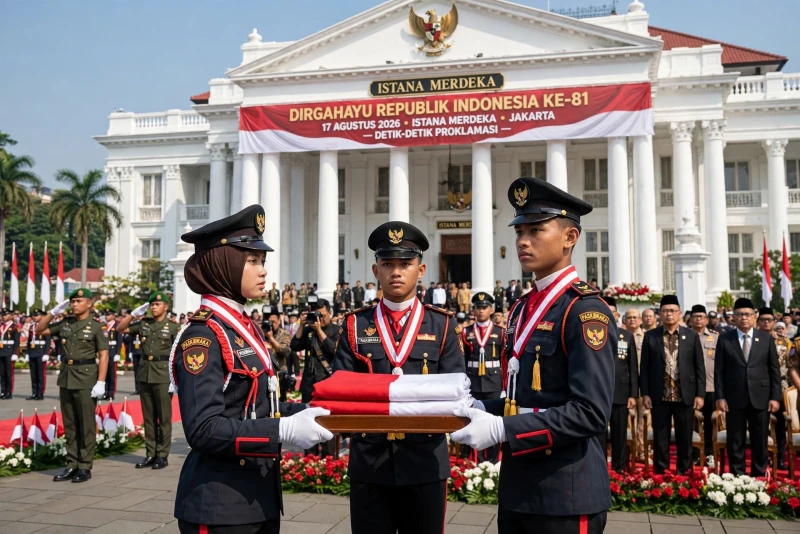 Susunan Resmi Upacara Detik-detik Proklamasi 17 Agustus di Istana