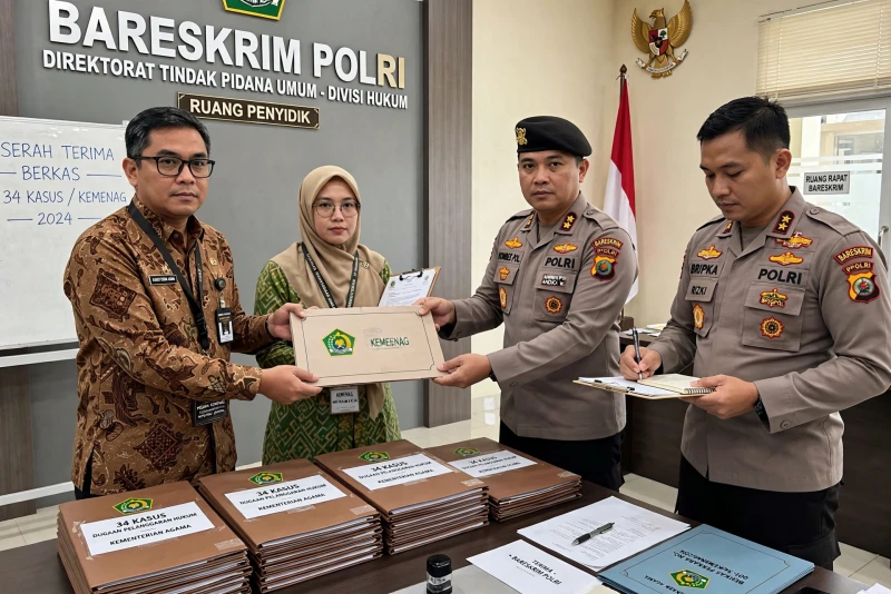 Kemenhaj Serahkan 34 Kasus Dugaan Pelanggaran Hukum ke Bareskrim