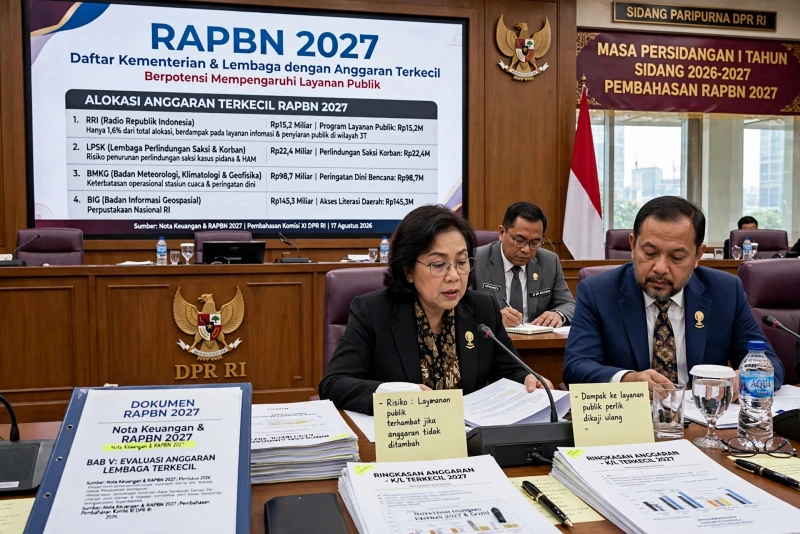 Kementerian dan Lembaga dengan Anggaran Terkecil di RAPBN 2027