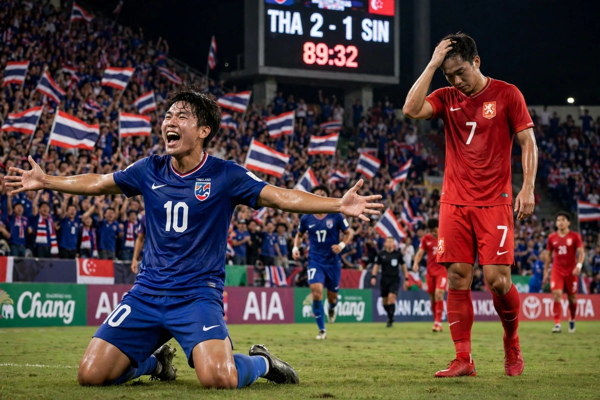 Thailand Kembali Unggul atas Singapura dalam Pertandingan Dramatis