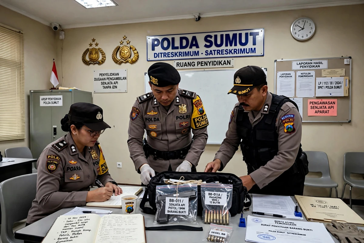 Polda Sumut Selidiki Kasus Eks Istri Polisi yang Diduga Ambil Senpi