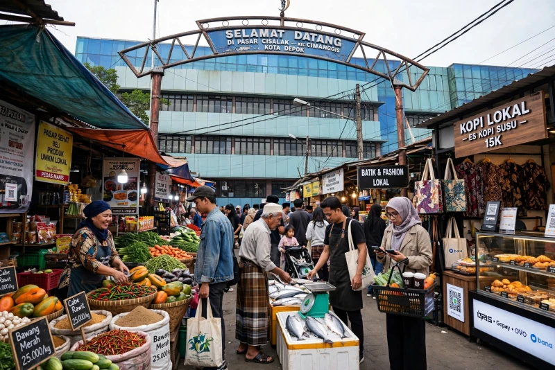Pasar Cisalak: Pusat Perbelanjaan Tradisional yang Hidup