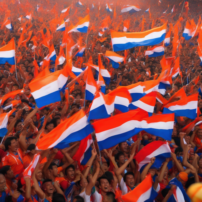 Ribuan Suporter Belanda Rayakan Keberhasilan Indonesia di Turnamen Sepak Bola